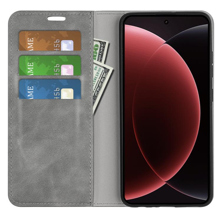 For Xiaomi 15 Ultra Retro-skin Magnetic Suction Leather Phone Case
