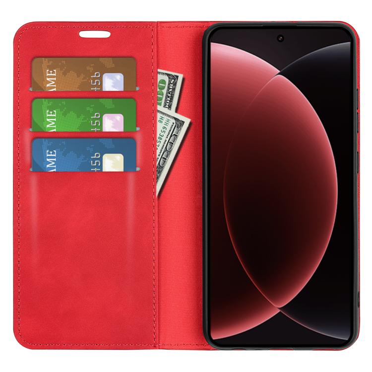 For Xiaomi 15 Ultra Retro-skin Magnetic Suction Leather Phone Case