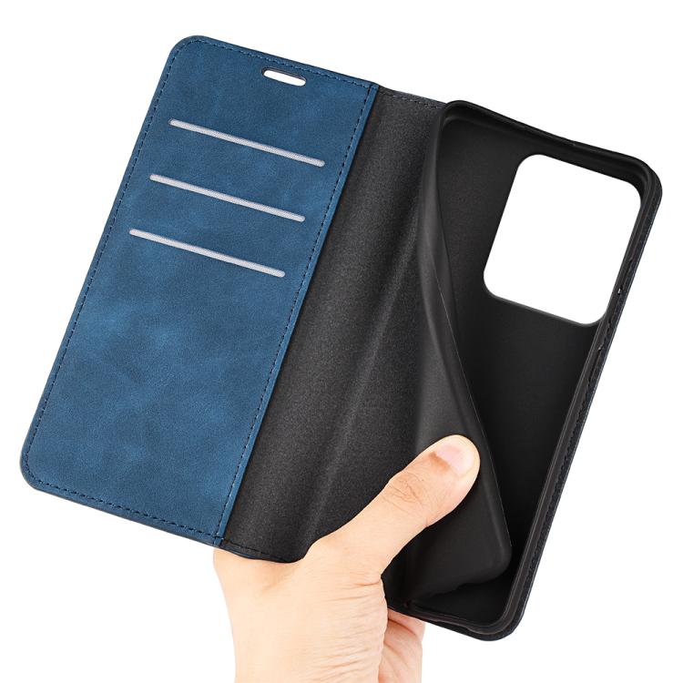 For Redmi Note 14S 4G Retro-skin Magnetic Suction Leather Phone Case
