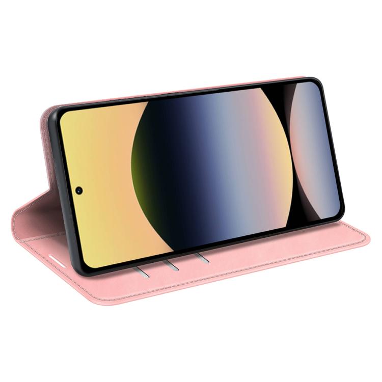 For Redmi Note 14S 4G Retro-skin Magnetic Suction Leather Phone Case