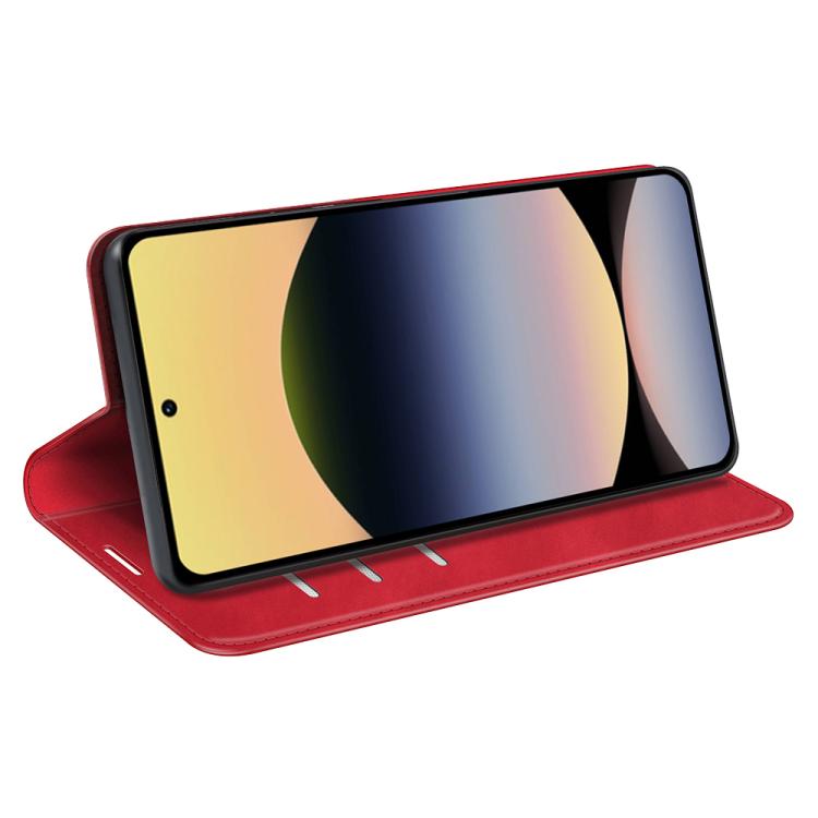 For Redmi Note 14S 4G Retro-skin Magnetic Suction Leather Phone Case