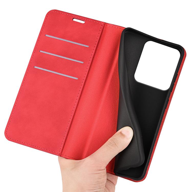For Redmi Note 14S 4G Retro-skin Magnetic Suction Leather Phone Case