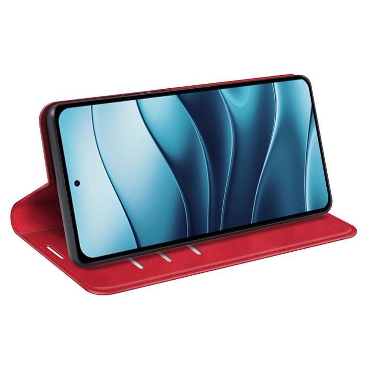 For Redmi Note 14 4G 164.84mm Retro-skin Magnetic Suction Leather Phone Case