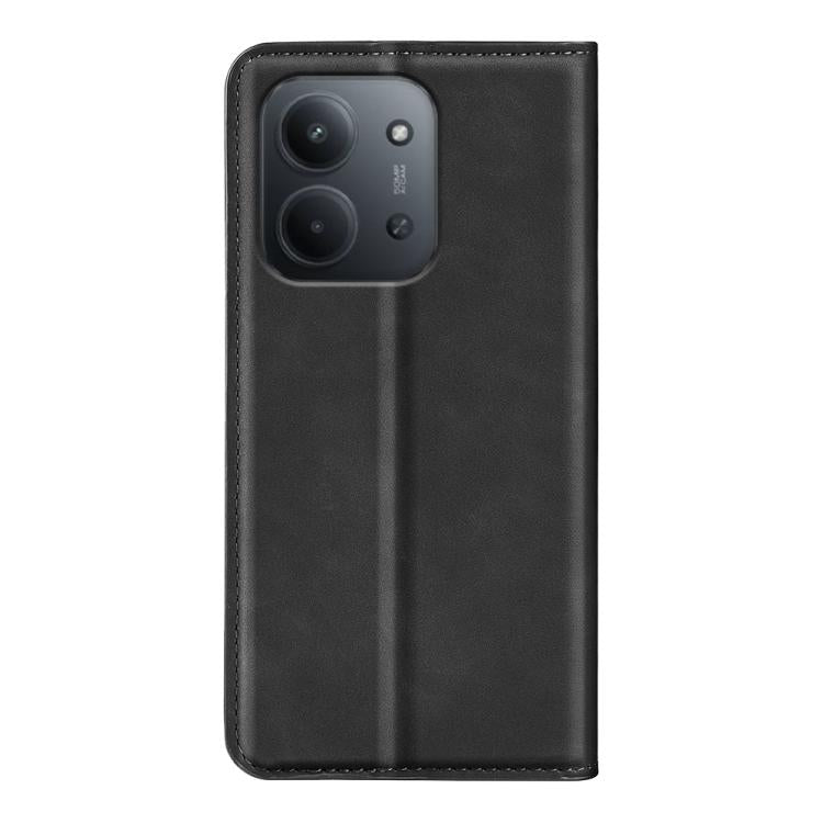 For Redmi 15C 5G / 4G EU 173mm Retro-skin Magnetic Suction Leather Phone Case