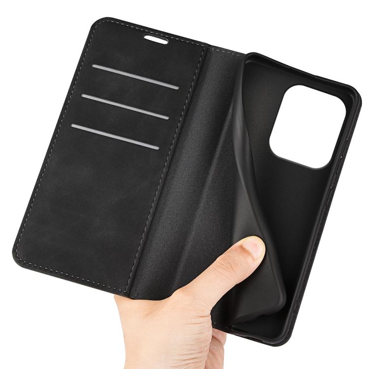 For Redmi 15C 5G / 4G EU 173mm Retro-skin Magnetic Suction Leather Phone Case