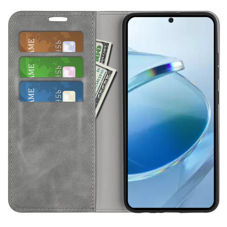For Redmi 15C 5G / 4G EU 173mm Retro-skin Magnetic Suction Leather Phone Case