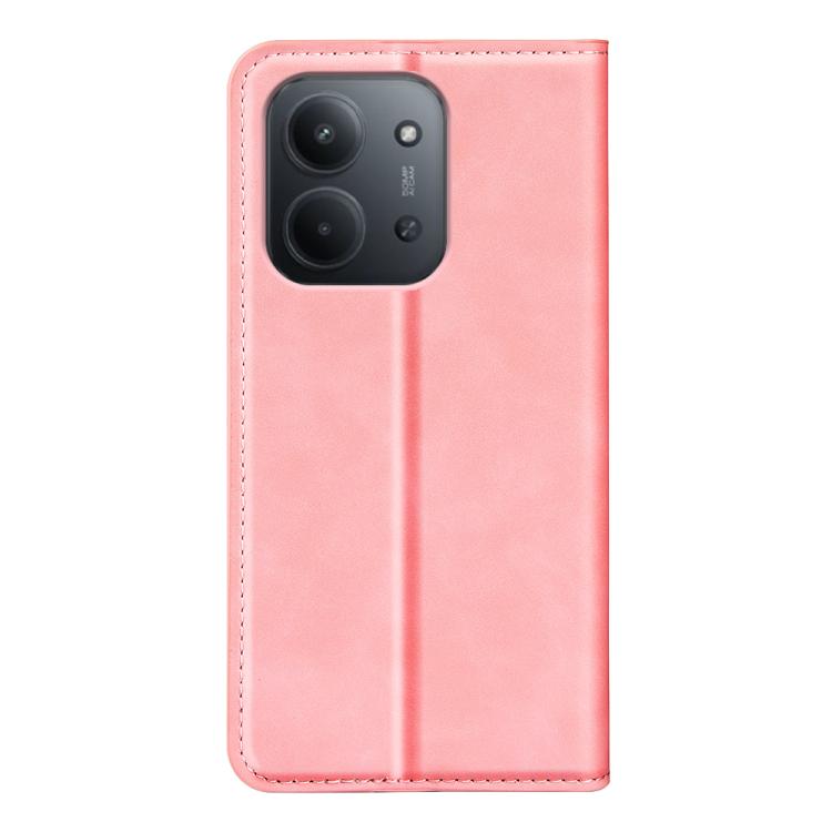 For Redmi 15C 5G / 4G EU 173mm Retro-skin Magnetic Suction Leather Phone Case