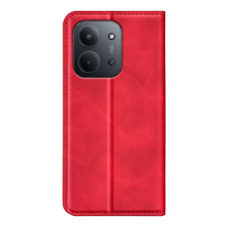 For Redmi 15C 5G / 4G EU 173mm Retro-skin Magnetic Suction Leather Phone Case