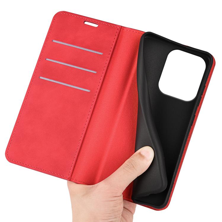 For Redmi 15C 5G / 4G EU 173mm Retro-skin Magnetic Suction Leather Phone Case