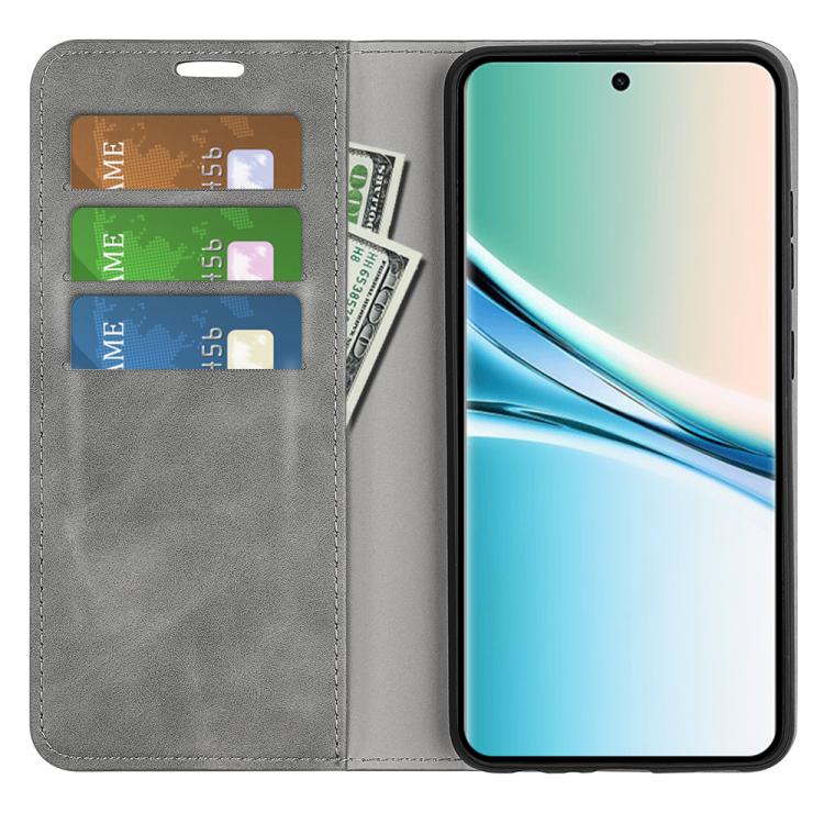 For Redmi Note 15 4G / 5G Global 164mm Retro-skin Magnetic Suction Leather Phone Case