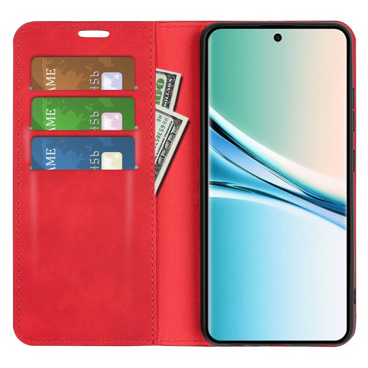 For Redmi Note 15 4G / 5G Global 164mm Retro-skin Magnetic Suction Leather Phone Case