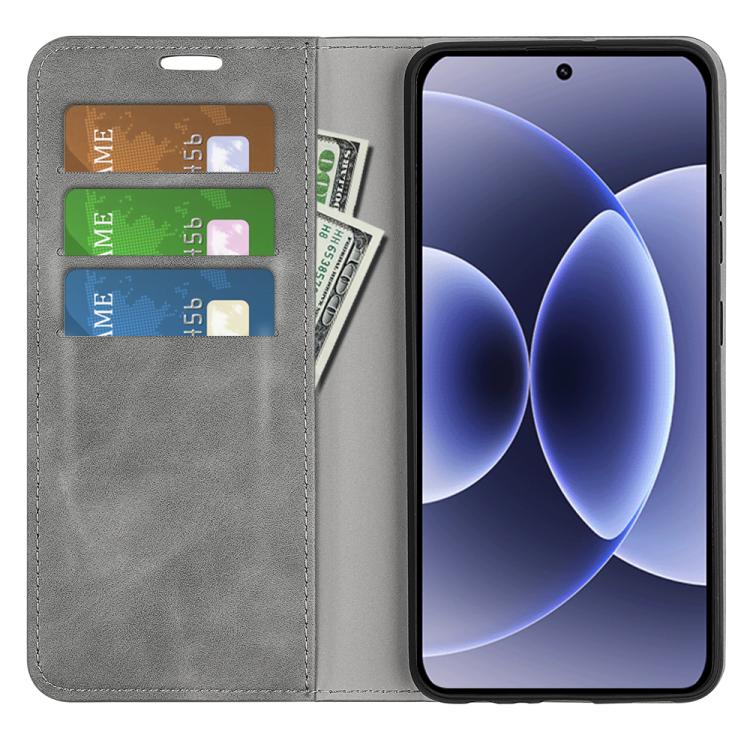 For Xiaomi 17 Retro-skin Magnetic Suction Leather Phone Case