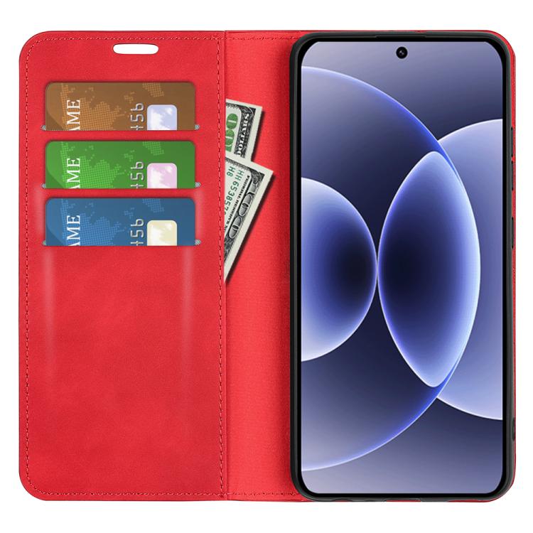 For Xiaomi 17 Retro-skin Magnetic Suction Leather Phone Case
