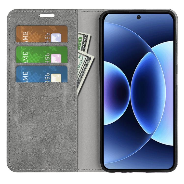 For Xiaomi 17 Pro Retro-skin Magnetic Suction Leather Phone Case