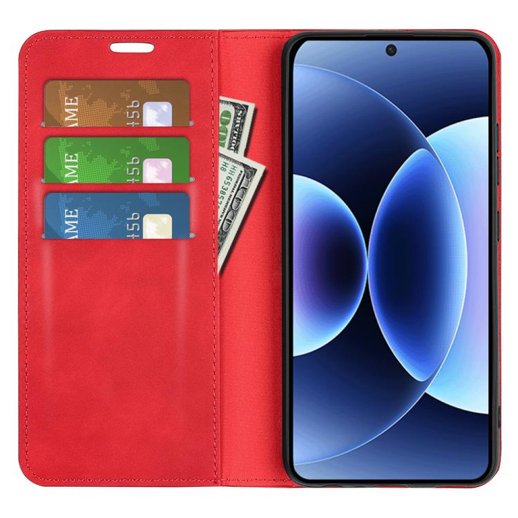 For Xiaomi 17 Pro Retro-skin Magnetic Suction Leather Phone Case