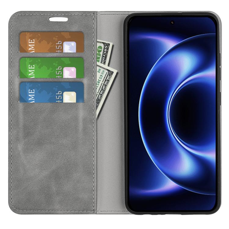 For Xiaomi 17 Ultra Retro-skin Magnetic Suction Leather Phone Case