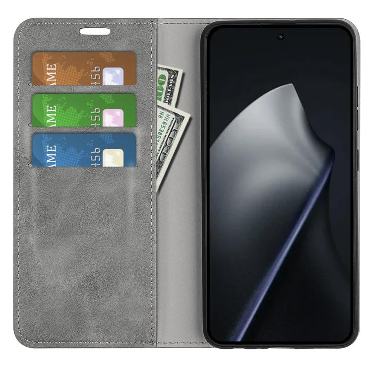 For Xiaomi 17T Retro-skin Magnetic Suction Leather Phone Case