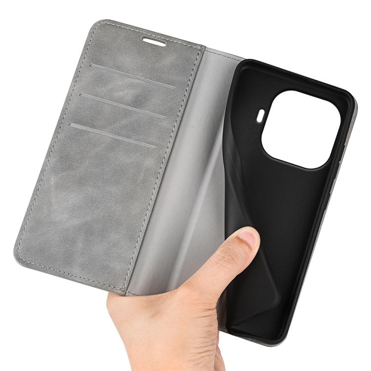 For Xiaomi 17T Retro-skin Magnetic Suction Leather Phone Case