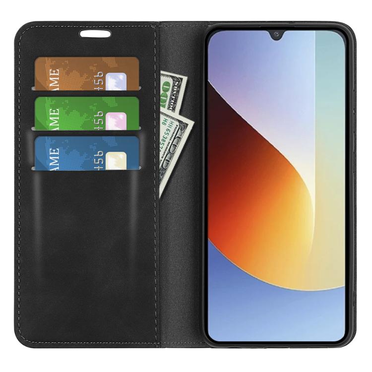 For Redmi A7 Pro 171mm / Poco C85x 5G Retro-skin Magnetic Suction Leather Phone Case