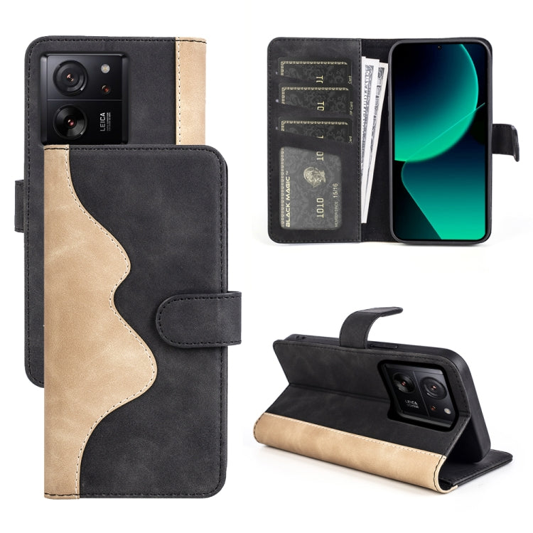 For Xiaomi 13T Stitching Horizontal Flip Leather Phone Case