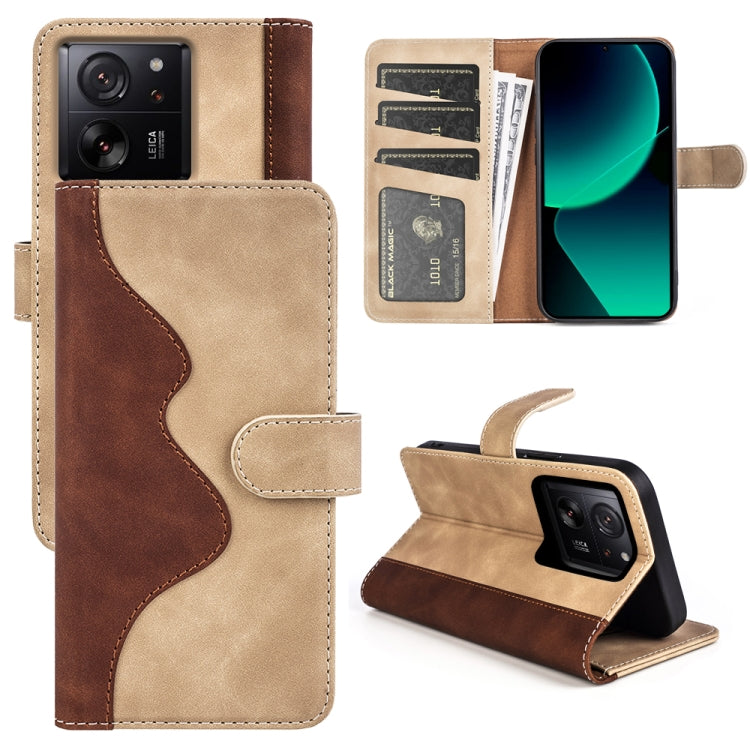 For Xiaomi 13T Stitching Horizontal Flip Leather Phone Case