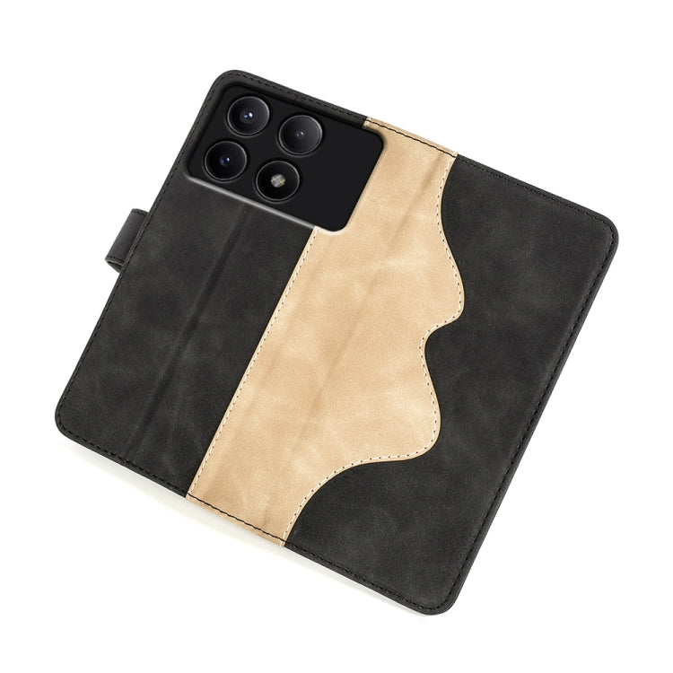 For Xiaomi Redmi K70E Stitching Horizontal Flip Leather Phone Case