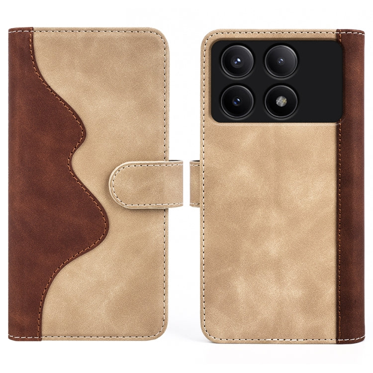 For Xiaomi Redmi K70E Stitching Horizontal Flip Leather Phone Case