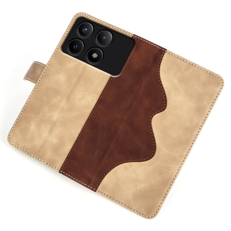 For Xiaomi Redmi K70E Stitching Horizontal Flip Leather Phone Case