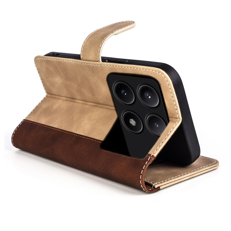 For Xiaomi Redmi K70E Stitching Horizontal Flip Leather Phone Case
