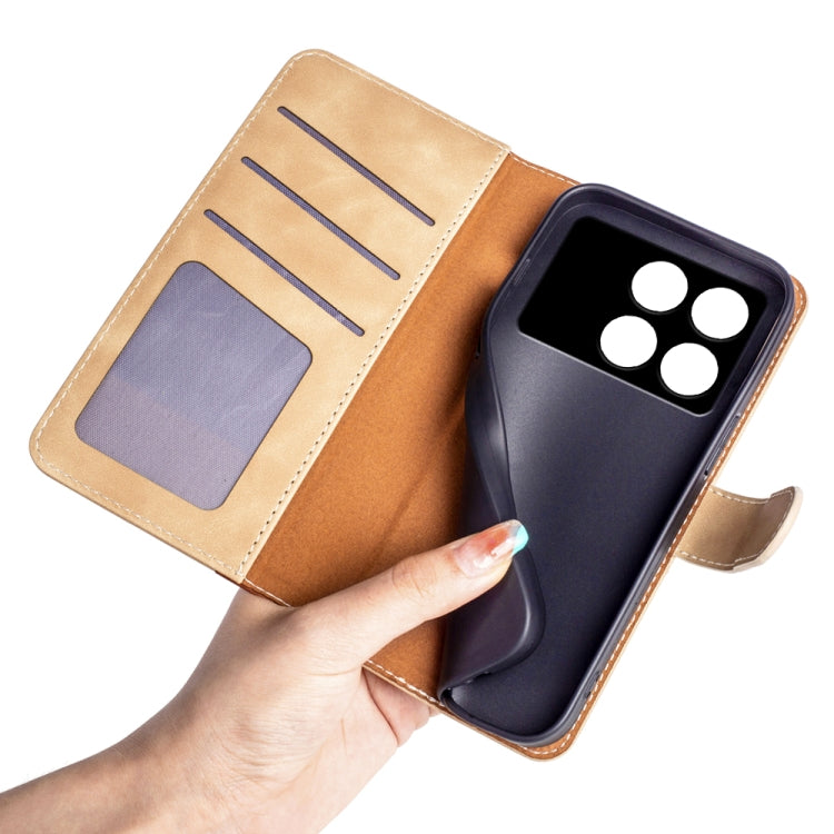 For Xiaomi Redmi K70E Stitching Horizontal Flip Leather Phone Case