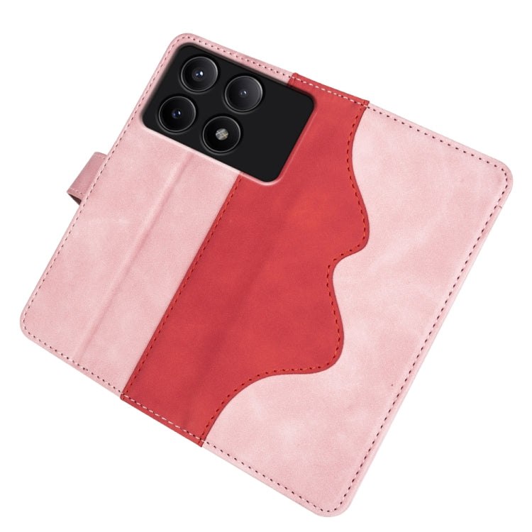 For Xiaomi Redmi K70E Stitching Horizontal Flip Leather Phone Case