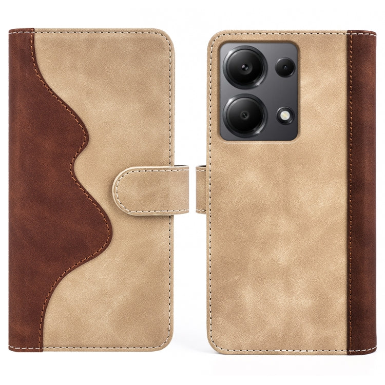 For Xiaomi Redmi Note 13 4G Stitching Horizontal Flip Leather Phone Case