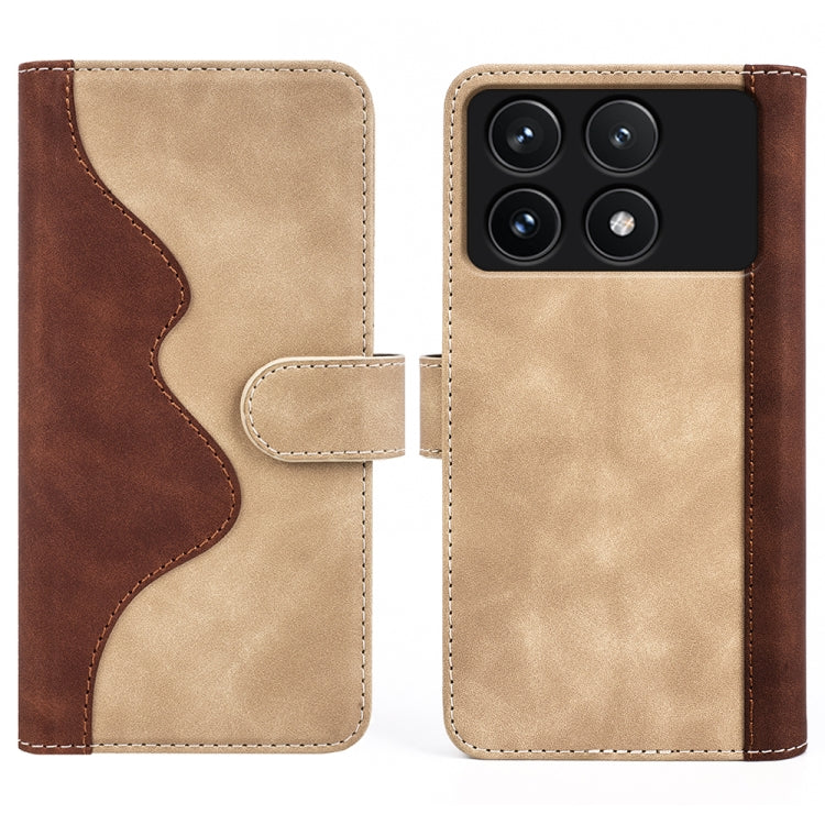 For Xiaomi Redmi K70 Stitching Horizontal Flip Leather Phone Case