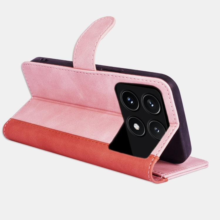 For Xiaomi Redmi K70 Stitching Horizontal Flip Leather Phone Case
