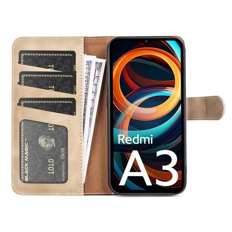 For Xiaomi Redmi A3 Stitching Horizontal Flip Leather Phone Case