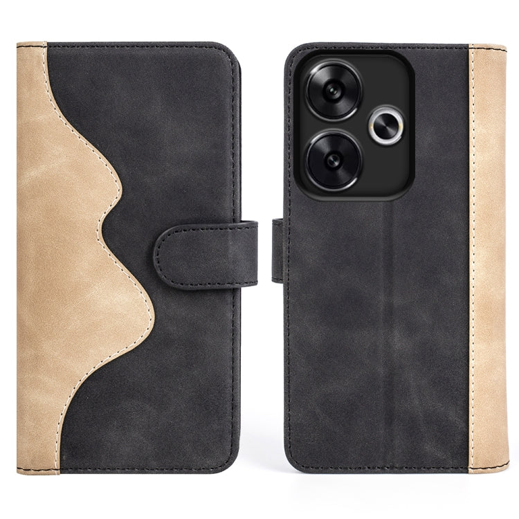 For Xiaomi Redmi Turbo 3 Stitching Horizontal Flip Leather Phone Case
