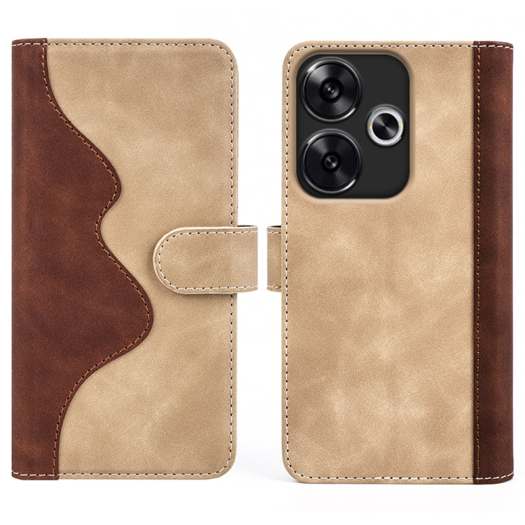 For Xiaomi Redmi Turbo 3 Stitching Horizontal Flip Leather Phone Case