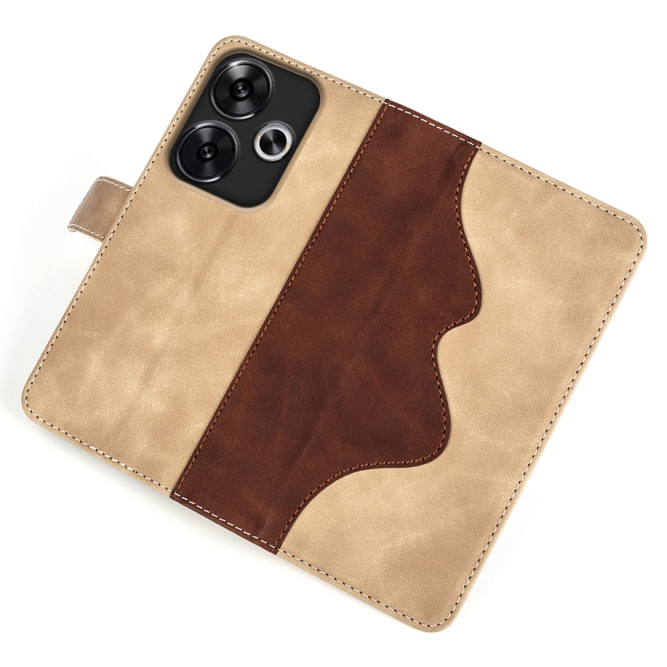 For Xiaomi Redmi Turbo 3 Stitching Horizontal Flip Leather Phone Case