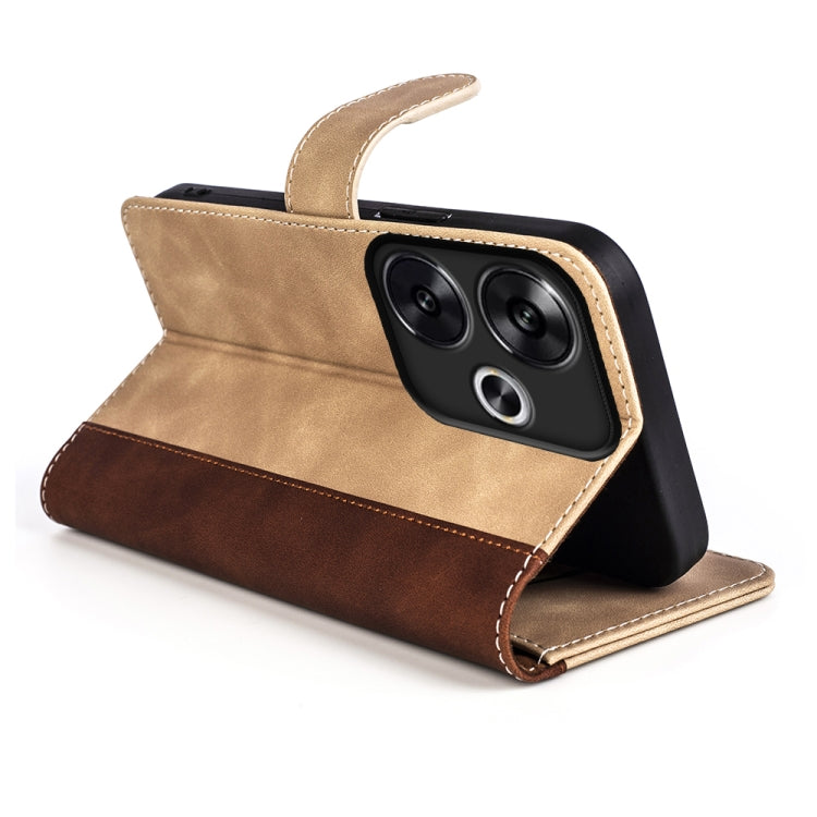 For Xiaomi Redmi Turbo 3 Stitching Horizontal Flip Leather Phone Case