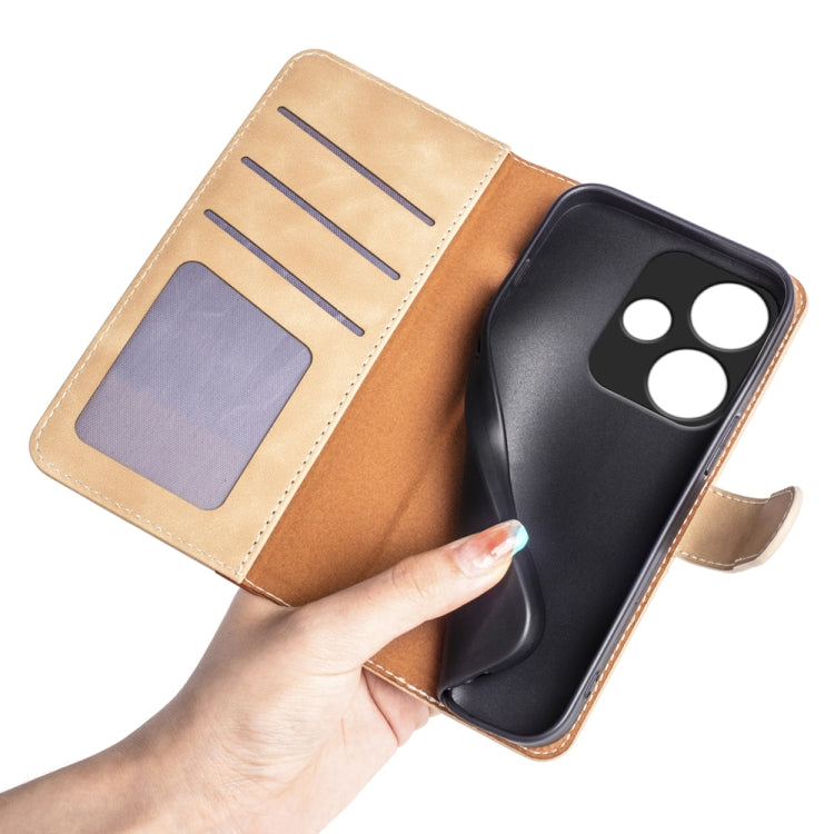 For Xiaomi Redmi Turbo 3 Stitching Horizontal Flip Leather Phone Case