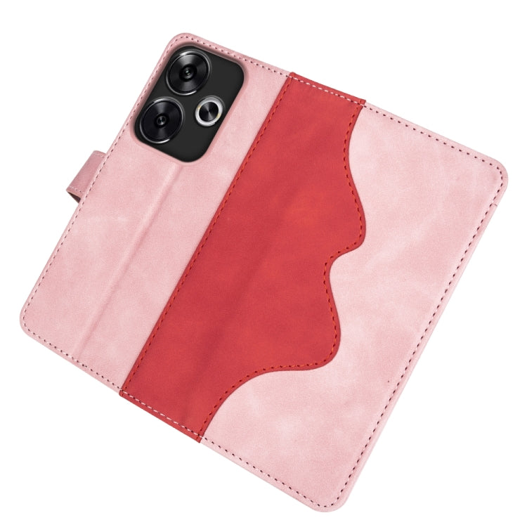 For Xiaomi Redmi Turbo 3 Stitching Horizontal Flip Leather Phone Case