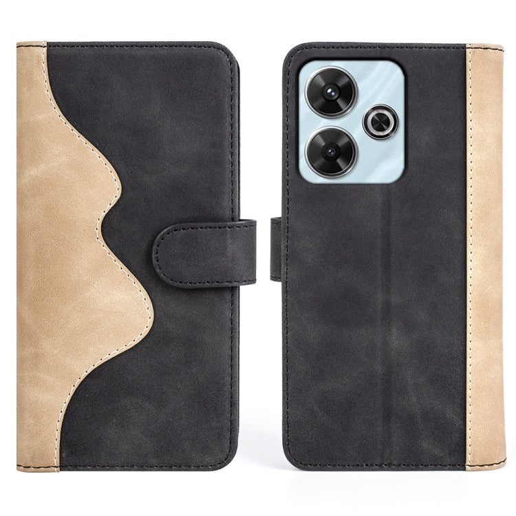 For Xiaomi Redmi Note 13R 5G Stitching Horizontal Flip Leather Phone Case