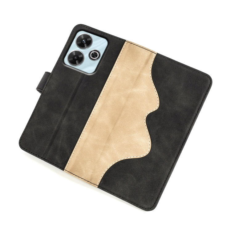 For Xiaomi Redmi Note 13R 5G Stitching Horizontal Flip Leather Phone Case