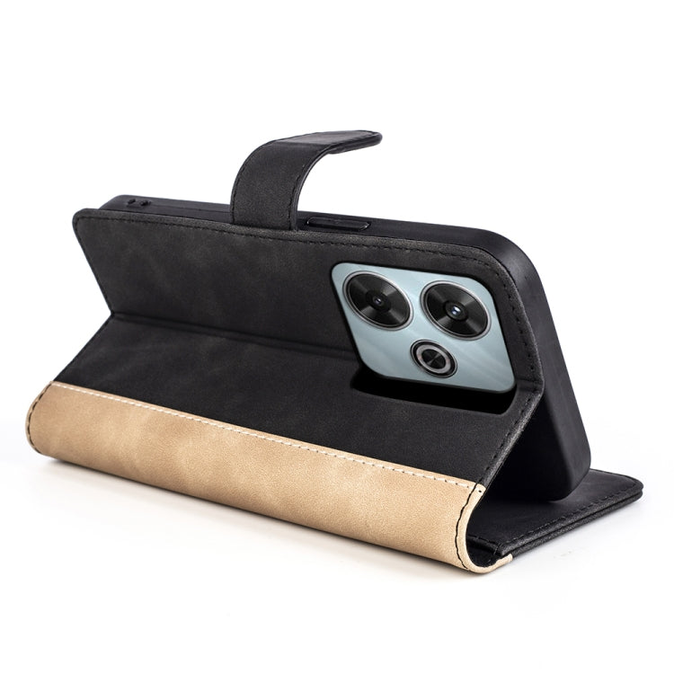 For Xiaomi Redmi Note 13R 5G Stitching Horizontal Flip Leather Phone Case