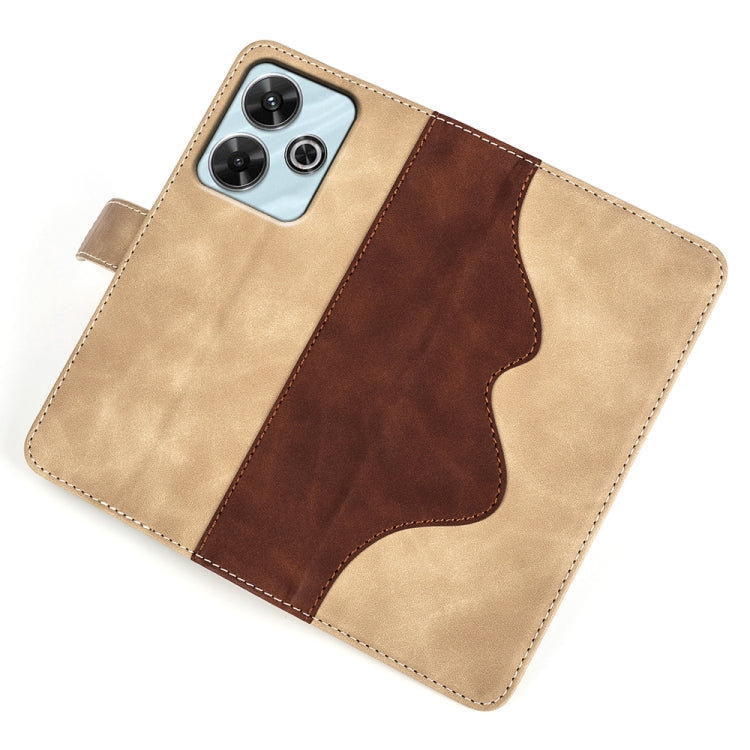 For Xiaomi Redmi Note 13R 5G Stitching Horizontal Flip Leather Phone Case