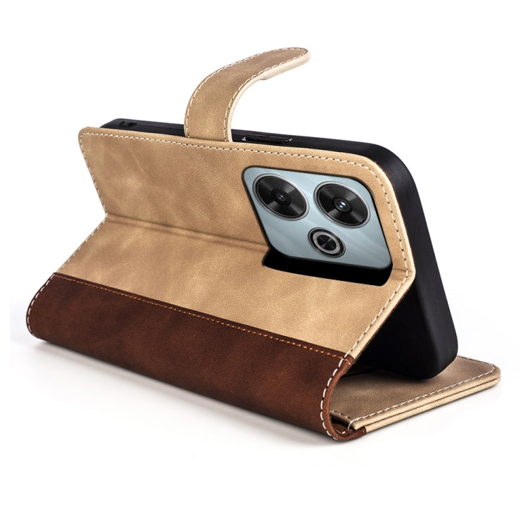 For Xiaomi Redmi Note 13R 5G Stitching Horizontal Flip Leather Phone Case