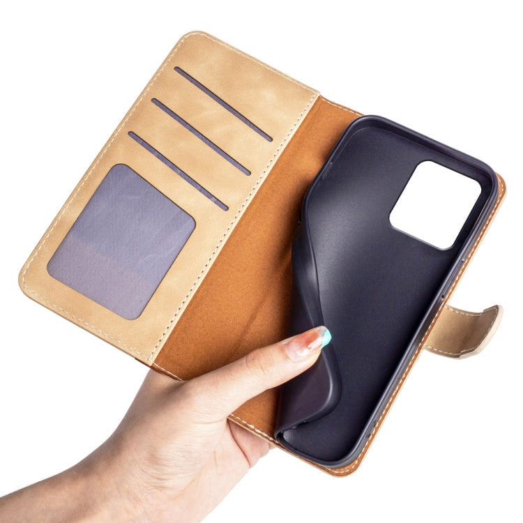 For Xiaomi Redmi Note 13R 5G Stitching Horizontal Flip Leather Phone Case