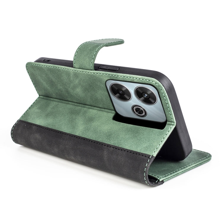 For Xiaomi Redmi Note 13R 5G Stitching Horizontal Flip Leather Phone Case