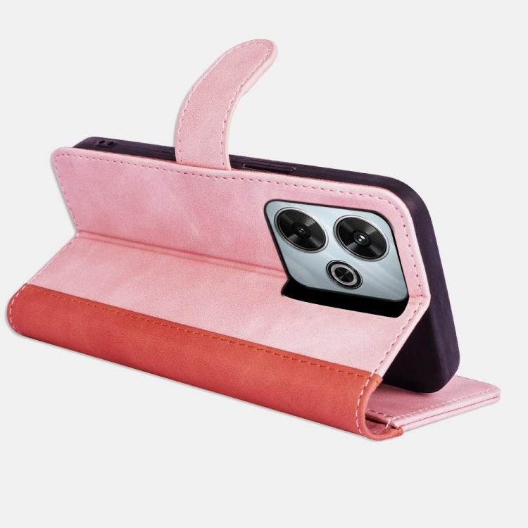 For Xiaomi Redmi Note 13R 5G Stitching Horizontal Flip Leather Phone Case