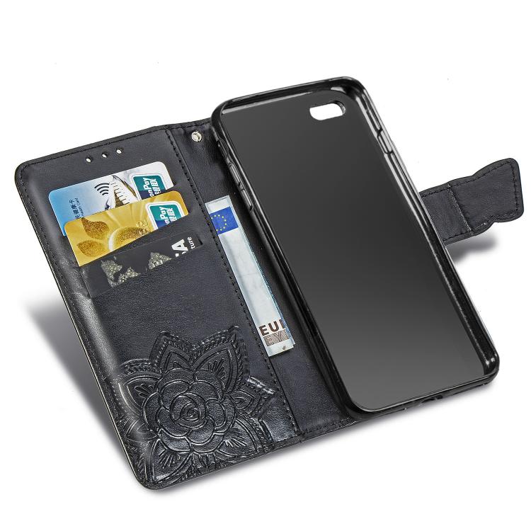 For iPhone 17e / 16e Butterfly Love Flower Embossed Leather Phone Case